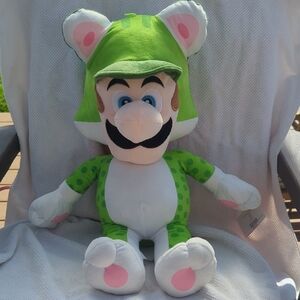 Green Cat Luigi Nintendo Plush Toy